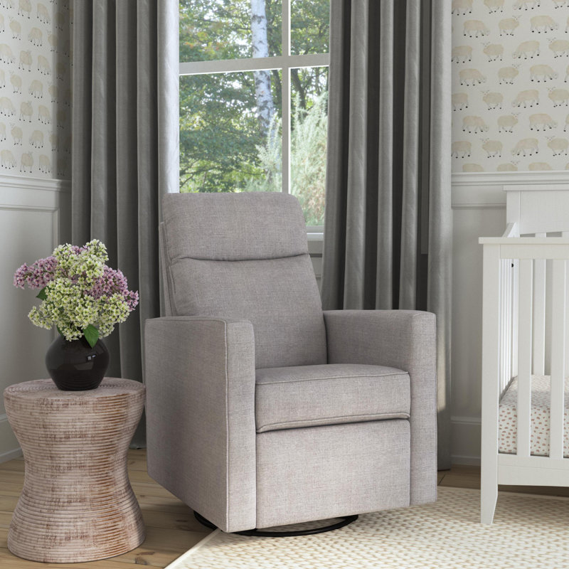 Gabby Pillowback Swivel Glider, Misty Gray