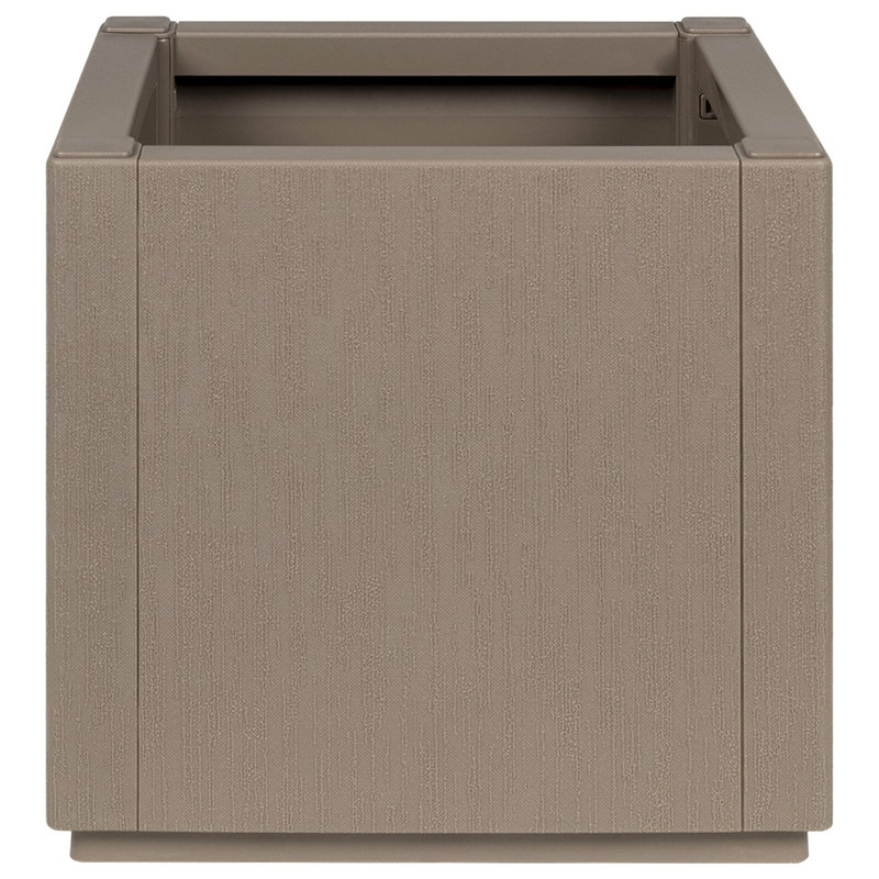 Flower Box Light Brown 14.17 x 14.17 x 13.78 in Plastic, Brown