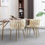 Chaise de salle à manger moderne avec structure en métal doré et pieds en velours doré, ensemble de 2-1370000134