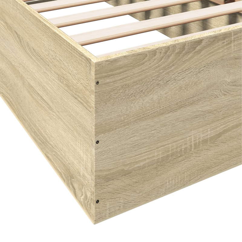 Vidaxl Bed FrameEngineered Wood, Sonoma Oak, 100 x 200cm