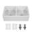 White Farmhouse Sink - 33 X 20 X 10 Inch White Ceramic Porcelain Double Bowl Reversible Design Farm Kitchen Sink