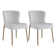 Ayjai Upholstered Full Back Side Chair in Gray