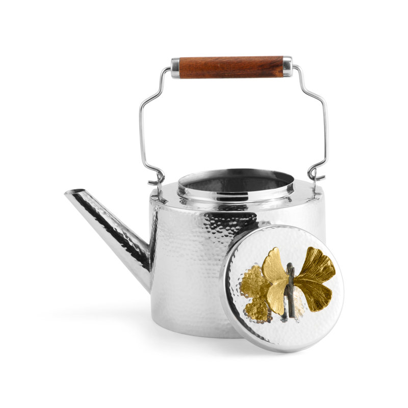 Butterfly Ginkgo Stainless Steel Teapot