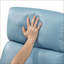 Fauteuils inclinables | Fauteuil inclinable et pivotant bleu avec poignée, bois massif Structure en contreplaqué | Bleu | Bois massif