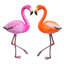 Flamant rose en plastique, rose, orange-133033157