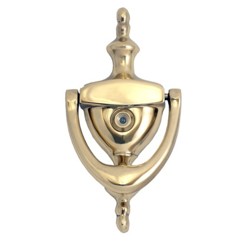 Traditional Brass Door Knocker, Lifetime Polished Brass