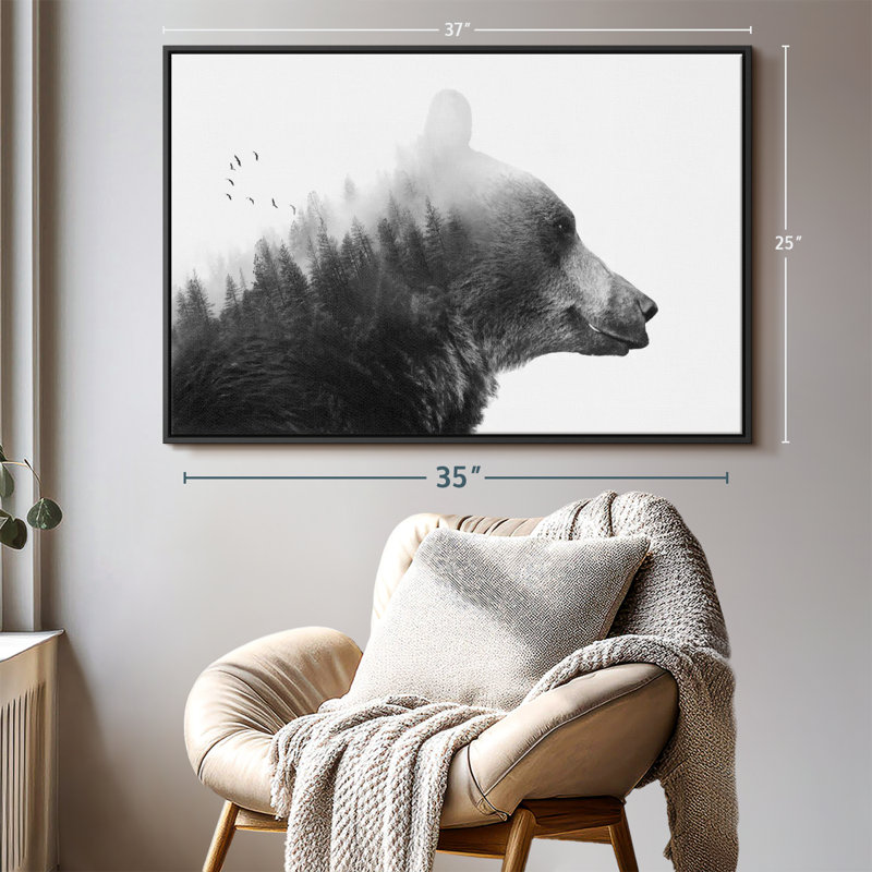 «Nature Big Bear I», reproduction sur toile, H 37 po x l 25 po
