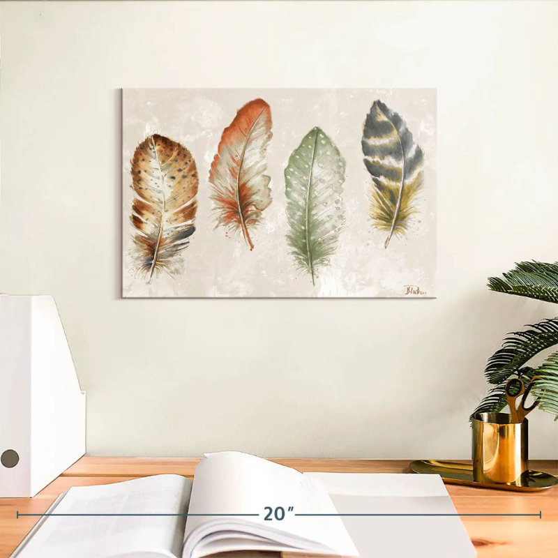 Plumes aquarelle Kerner, H 8 po x l 12 po