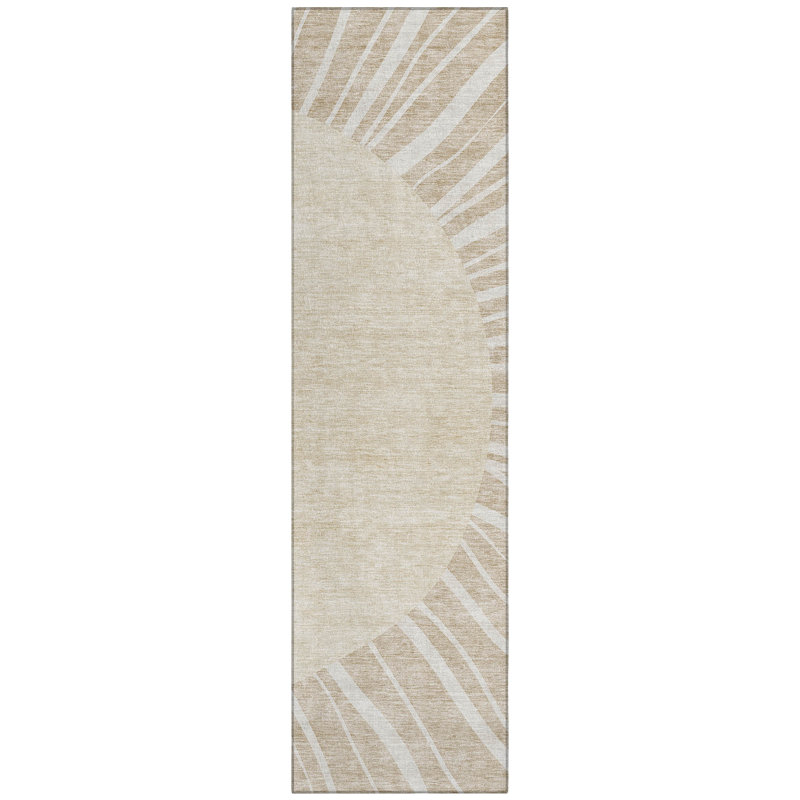 Washable Abstract Indoor / Outdoor Rug, Runner 2'3" x 7'6"