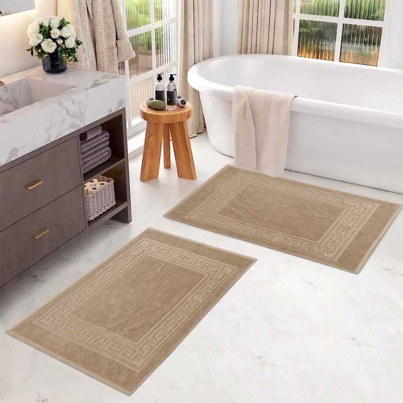 Tapis de bain 2 pièces Subra, Taupe