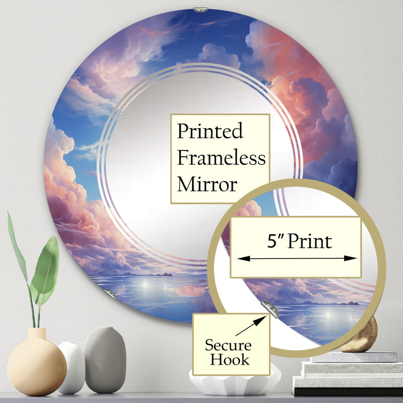 Miroir mural rond Ciardi - Paysages, 24 po x 24 po