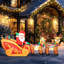 LED Lighted Blow Up 7.9ft Christmas Inflatable Santa on Sleigh, Indoor Outdoor Garden Home Holiday Decoration, Santa Sleigh with Two Reindeer Design