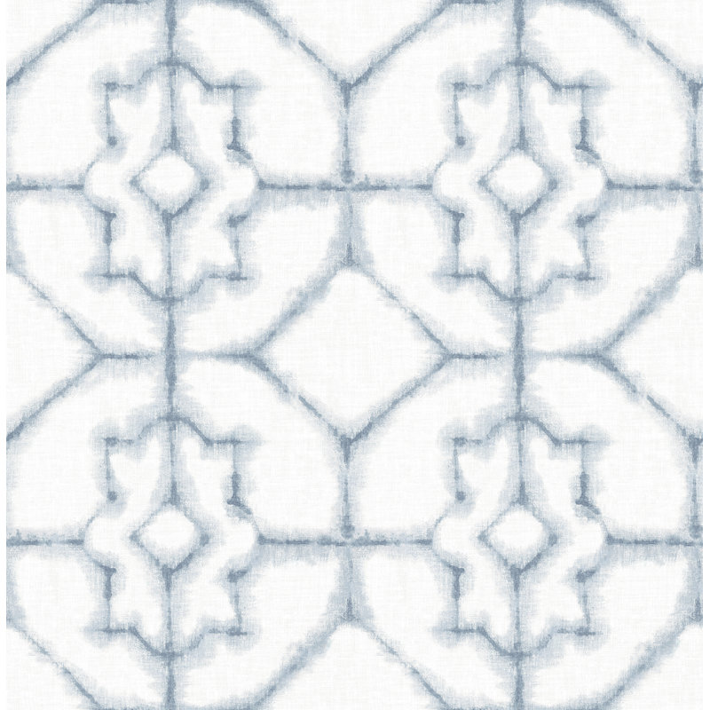 Marlys Shibori 10.06m x 52.07cm Semi-Gloss Paste the Wall Wallpaper Roll, Grey