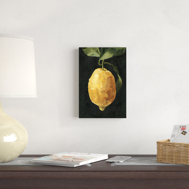 «Dark Lemon I» par Emma Caroline, reproduction d'art sur bois, H 12 po x l 8 po, Wrapped Canvas, Non