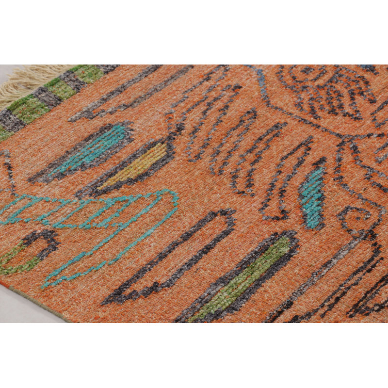 Hand Knotted Wool Area Rug