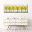 Automne, arbres jaunes sur toile-395537488