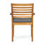 Chaise de salle à manger 2 pièces - Design classique en bois, bois, coussins gris pour l'extérieur