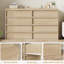 Commode 6/7/8 tiroirs pour la chambre à coucher, grande commode double moderne avec tiroirs de rangement, commode en bois pour le salon, la chambre de bébé, le couloir-863767427