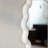 White Scalloped Round Wall Mirror with Wavy Frame
