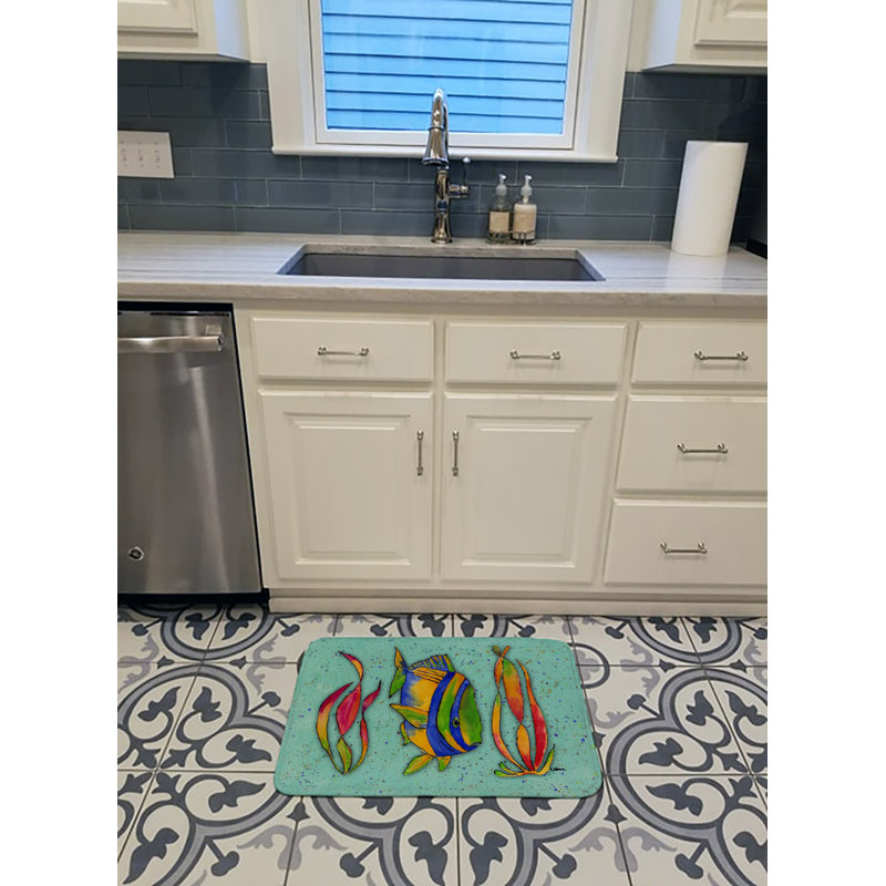 Tapis pour salle de bain Hamako, Bleu sarcelle