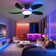 48 Inch Modern Low Profile Ceiling Fans With Lights And Remote/app
