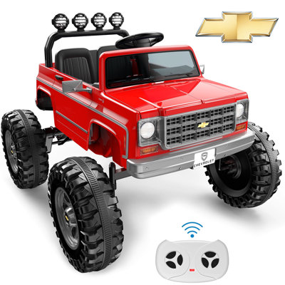 Licenced Chevrolet Cheyenne 24V Ride-On Toys, 2-Seater with Parent Remote,Red