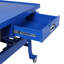 Table de qualité supérieure et laveuse de pièces 3,5 gallons, laveuse de pièces mobile, laveuse de pièces d'armoire avec pompe 110 V, avec tiroir et plateau de drainage, couleur bleue