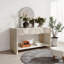 Console 55,1 po avec tiroirs de rangement et tablette ouverte-1360342501
