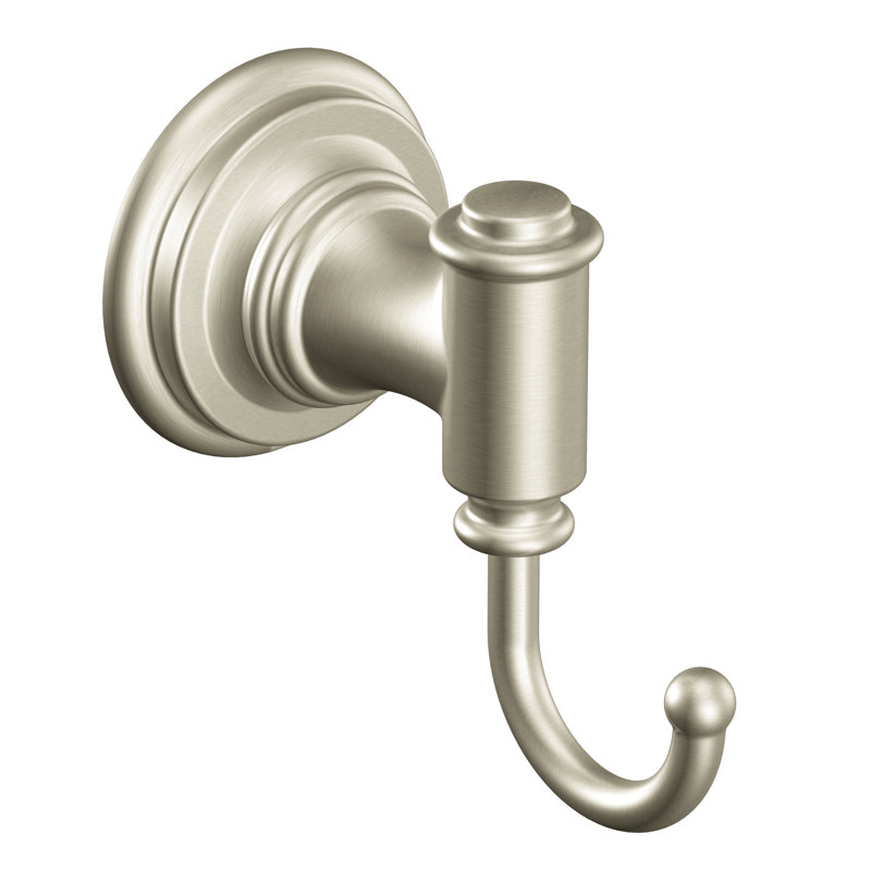 Ellsworth Wall Mounted Robe Hook, Brushed Nickel