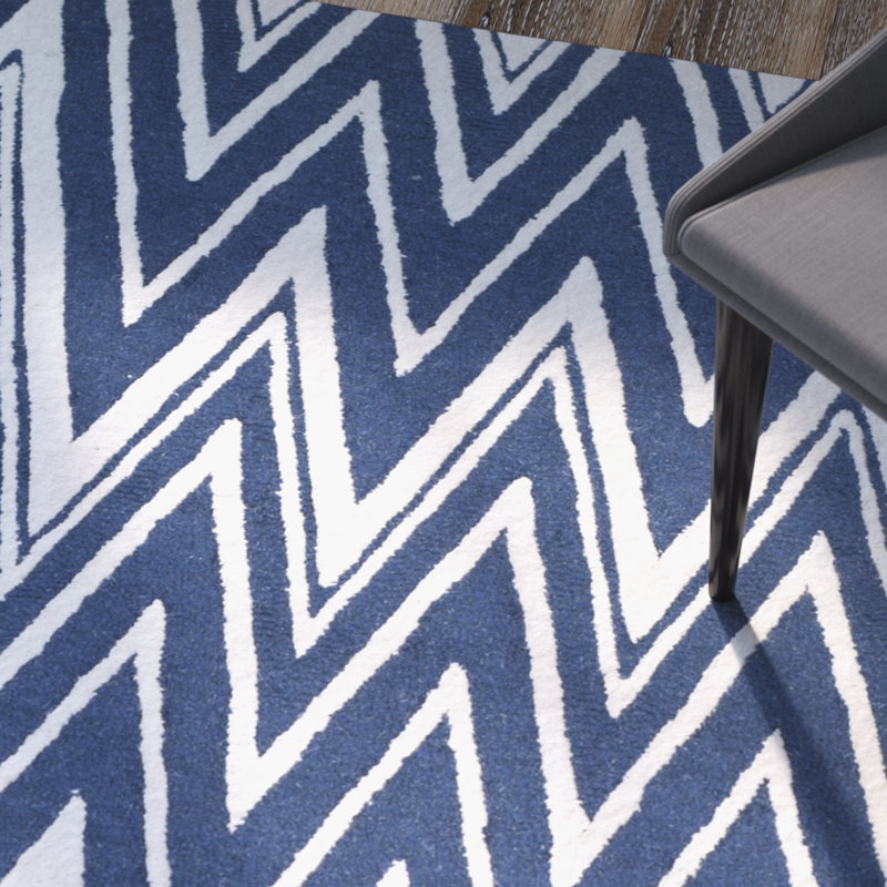 Tapis en laine touffeté à la main Sanyla, Rectangle 5 pi x 8 pi