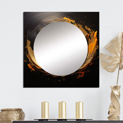 Rodarius - Miroir abstrait à spirales carrées pour salle de bain