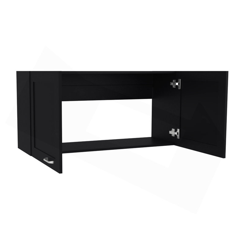 Utica Wall Cabinet, Kitchen, Black