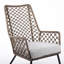Chaise longue d'intérieur en acier pour l'extérieur avec corde et coussin truffe-373441347