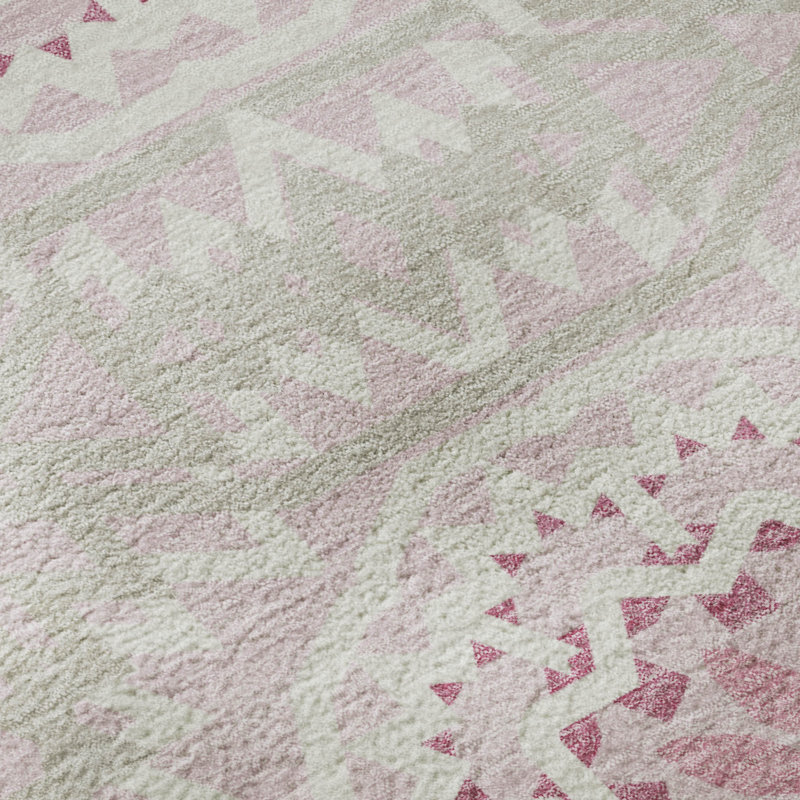 Premium Machine Washable Cerrito Pink Rug, Rectangle 8' x 10'