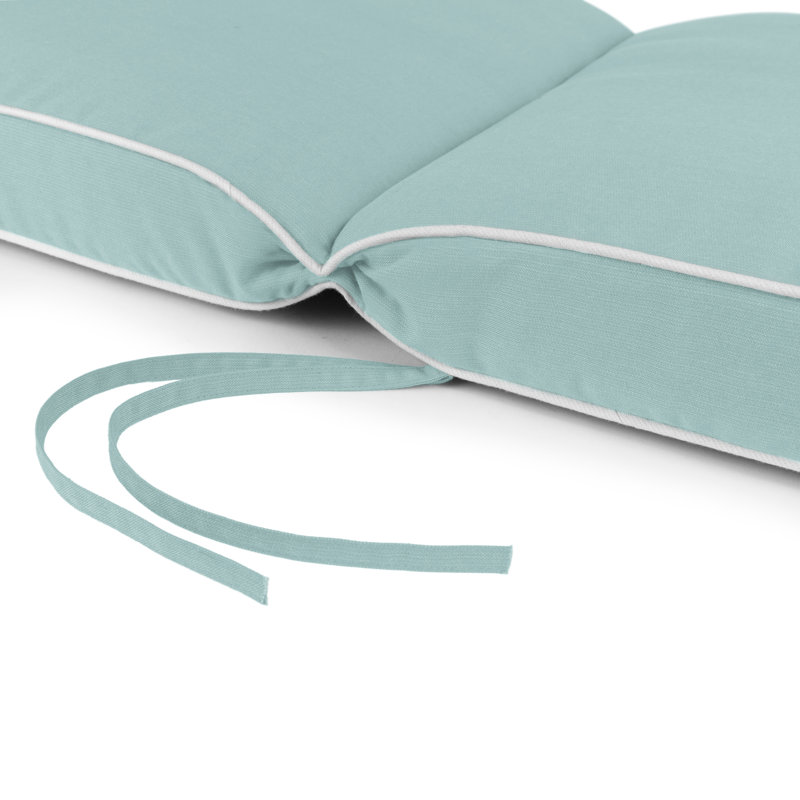 Sunbrella Outdoor 3'' Chaise Lounge Seat / Back Cushion, Mist