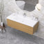 Meuble-lavabo moderne à rayures avec lavabo simple