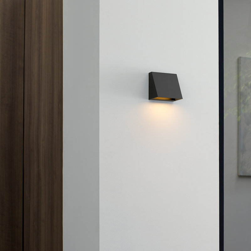 Pitch LED Outdoor Flush Mount, Black
