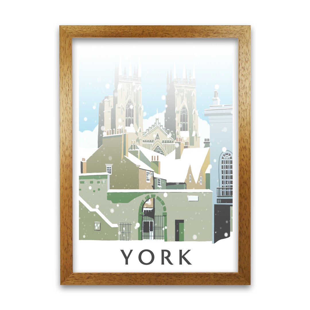 Gerahmtes Poster York Minster in Snow von Richard O'Neill