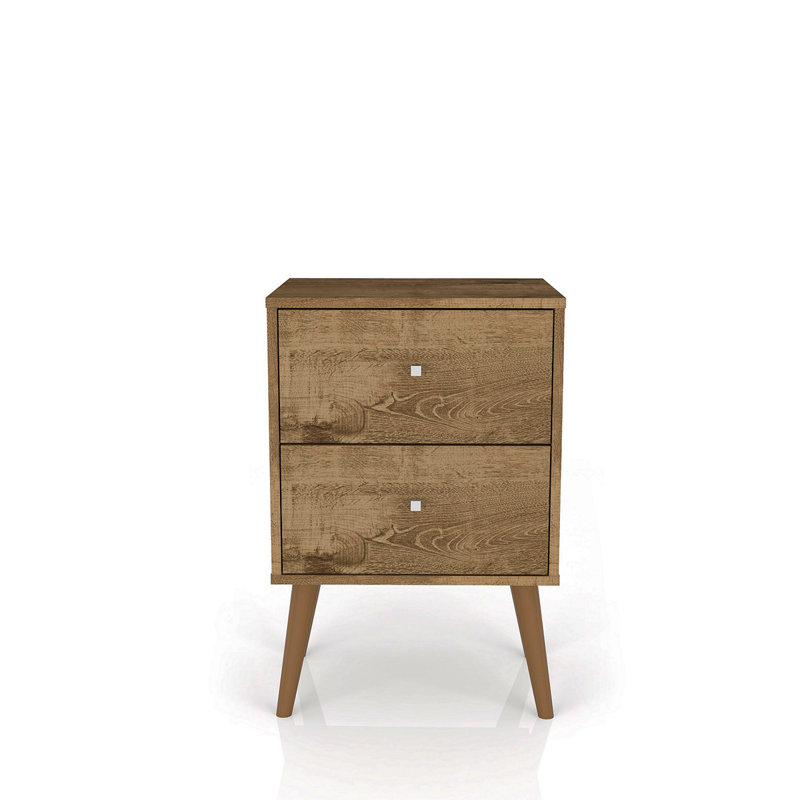 Liberty 18" Nightstand In Rustic Brown (2-Drawer), Rustic Brown