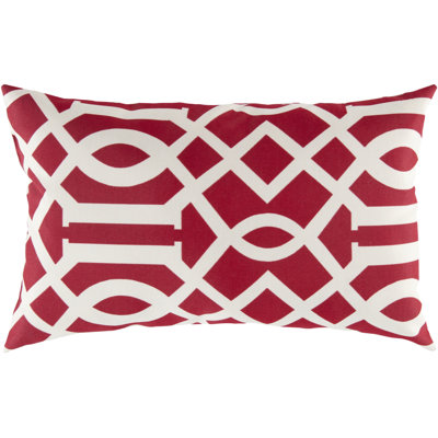 Coussin charmant à motif géométrique rouge