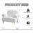 Piasa Mid-Century Modern Chenille Armchair - 41.75" Upholstered Lounge Chair for Living Room-108204284