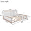 Structure de lit plateforme pleine grandeur en bois avec barrière de garde-corps, tablettes de rangement latérales et étagère à livres, lit de plancher compact, blanc et blanc-33017208-33017210