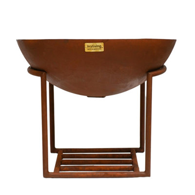 Round Cast Iron Wood Burning Fire Pit