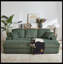 Canapé de 84 pouces en velours côtelé 3 places avec 3 coussins de dossier, 2 coussins décoratifs, 2 repose-pieds, 2 espaces de rangement et cannelures de maintien des tasses Canapé confortable pour le salon