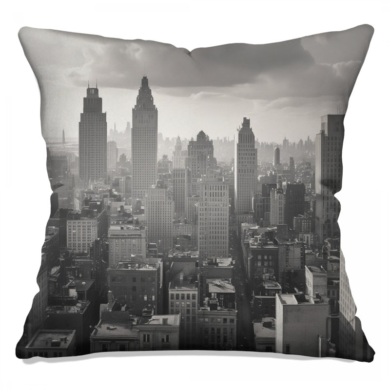 Coussins New York City Skyline, 16 x 16 pouces