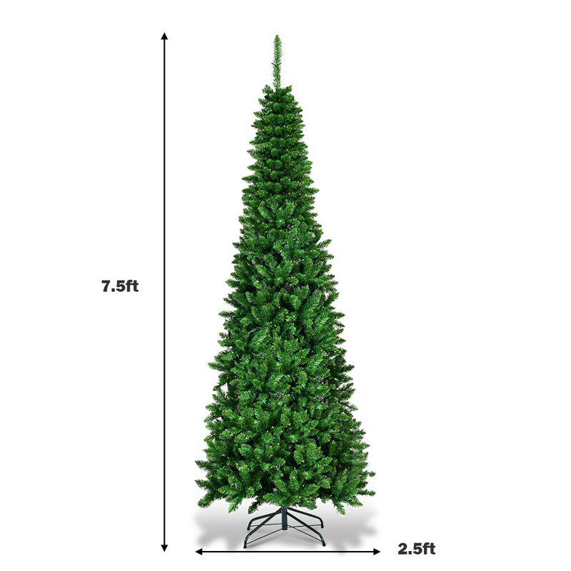 Arbre de noël artificiel pin vert, H 7,5 pi
