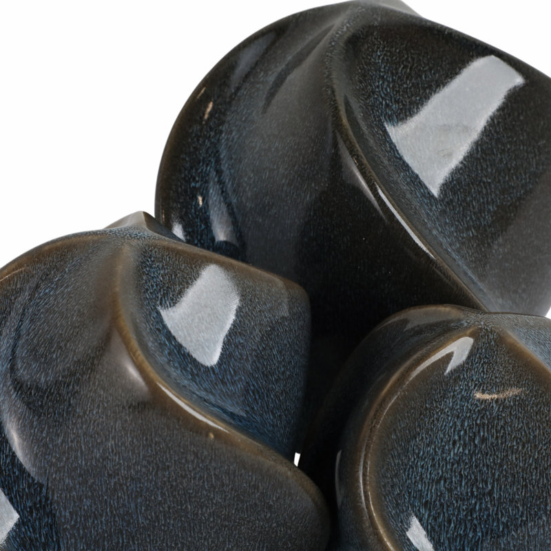 Ivy Bronx 3-Pieces Pella Blue Ceramic Decor Balls