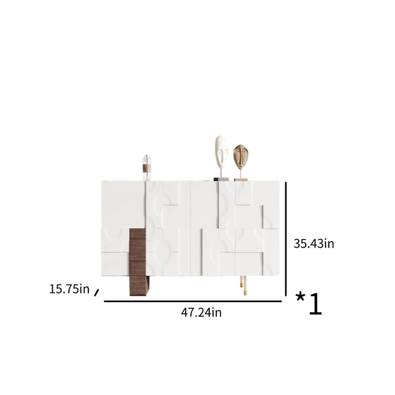Buffet décoratif Modern Minimalist Art, H 35,43 po x l 47,24 po x P 15,75 po