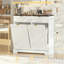 Armoire à poubelle double basculante de 13 gallons avec tiroirs et crochets-133488765-133488768