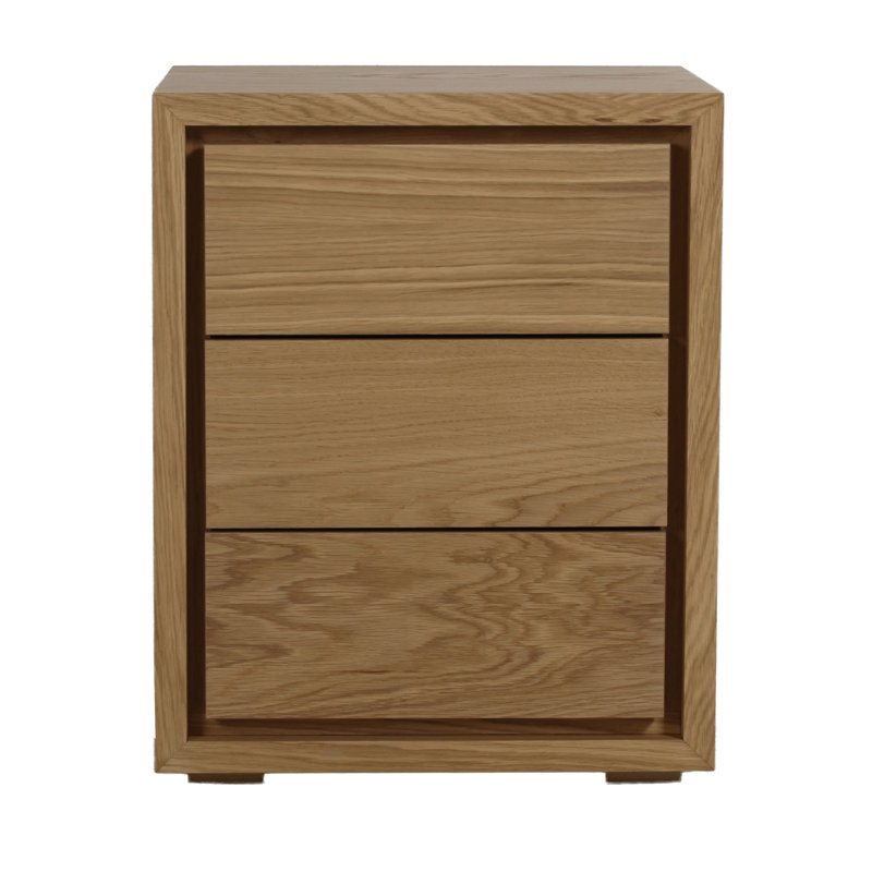Aldershot 45cm W Solid + Manufactured Wood Bedside Table